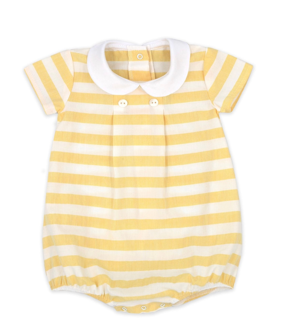 Rapife boys yellow & white stripe romper