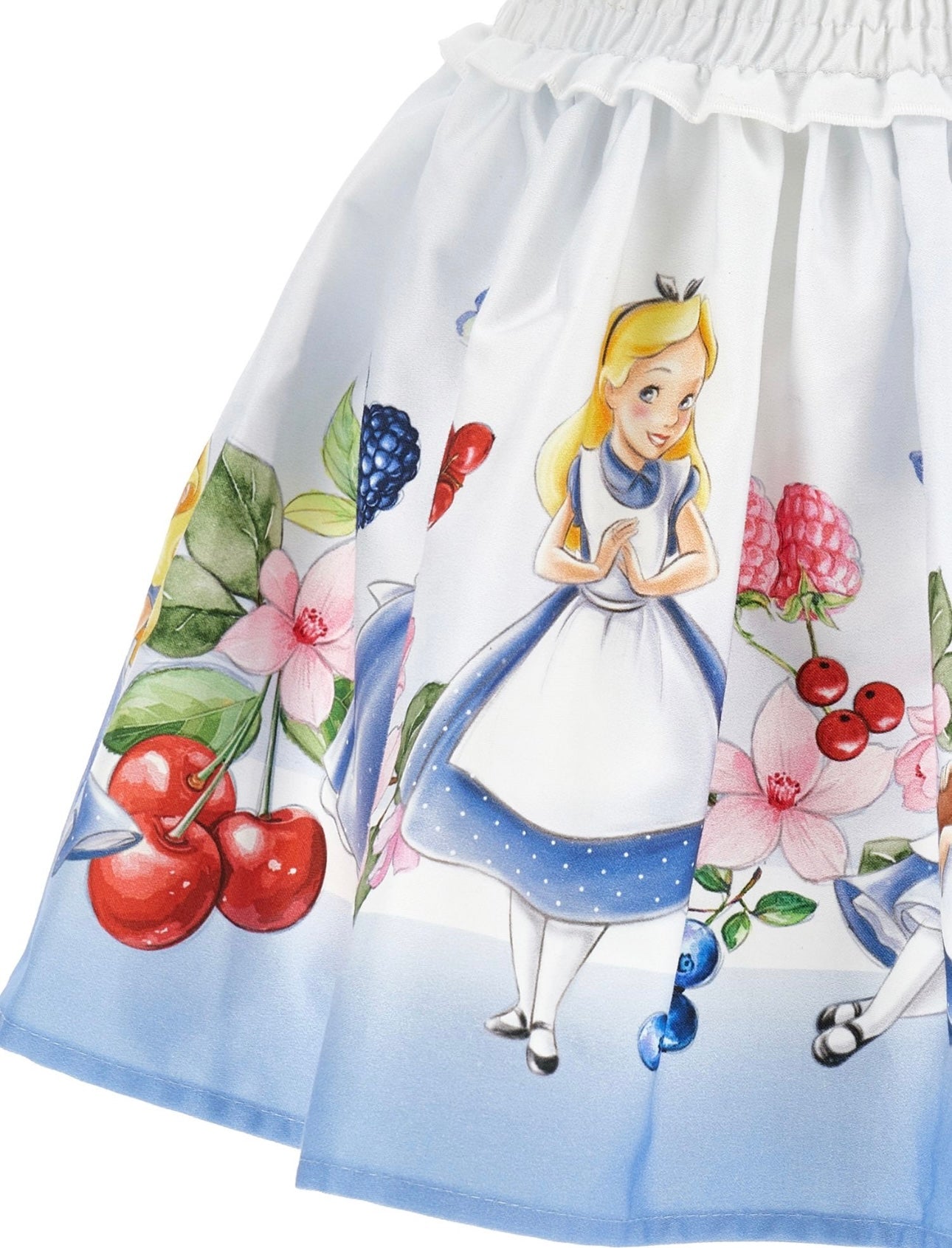 Monnalisa blue Alice in wonderland skirt set