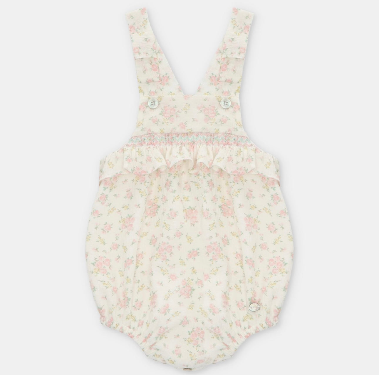 Martin Aranda pink floral smocked romper