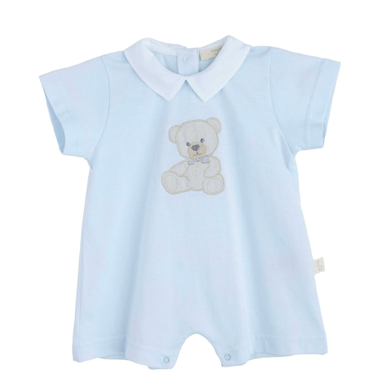 Baby Gi blue teddy bear cotton romper