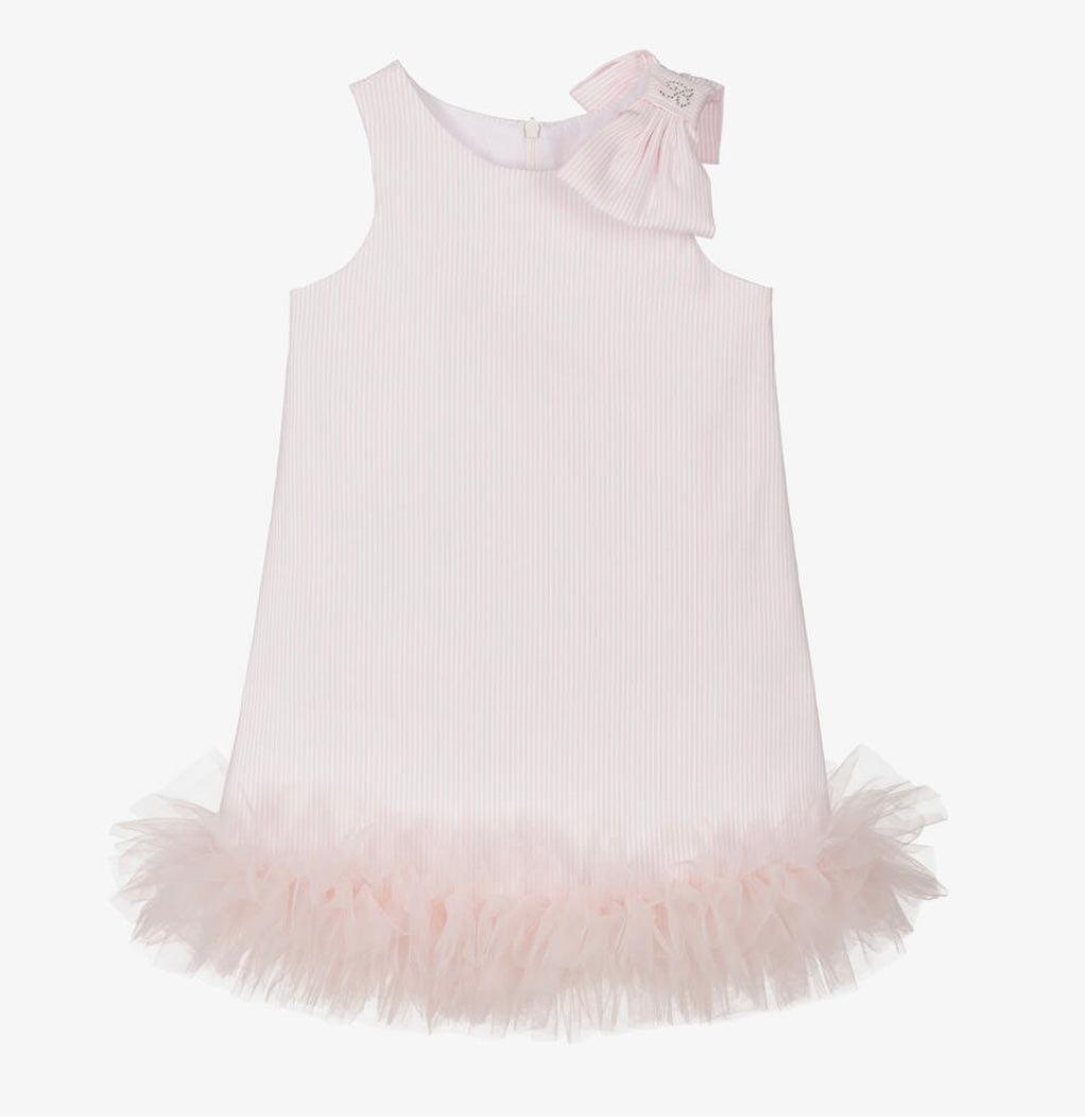 Balloon chic girls pink & tulle ruffle dress