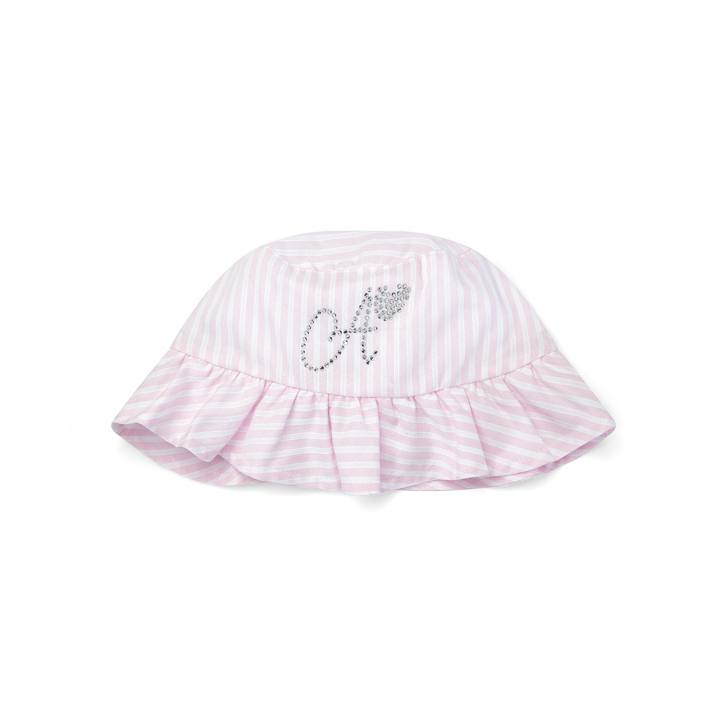 Adee pink pin stripe beach hat