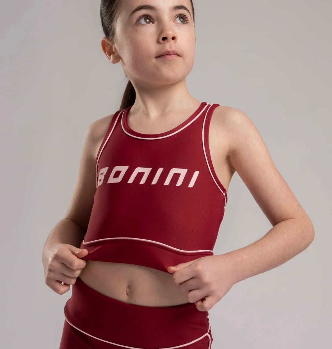Bonini revive burgundy crop top