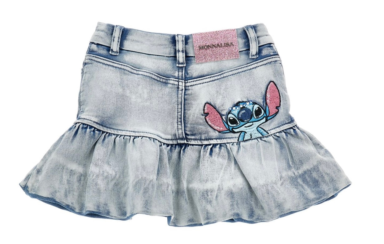 Monnalisa stitch x angel denim 3 piece set