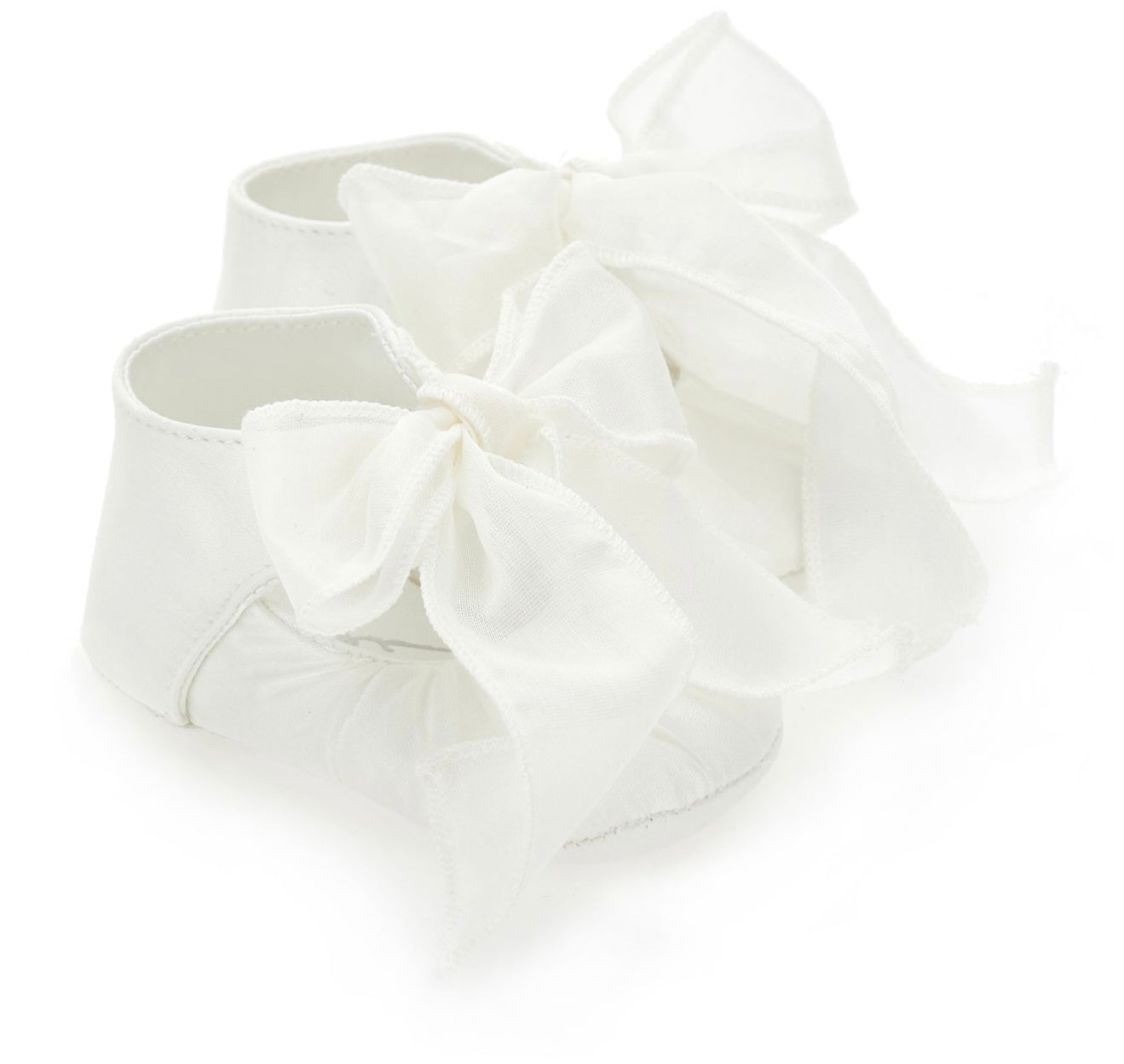 PRE ORDER - monnalisa ivory tulle bow soft sole shoes