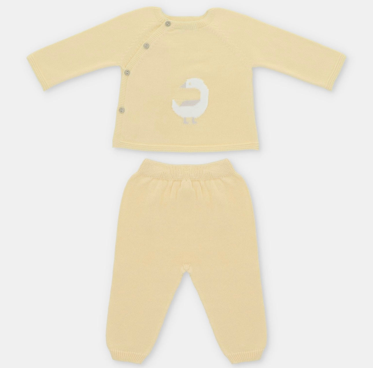 Martin Aranda yellow duck knitted jumper & legging set