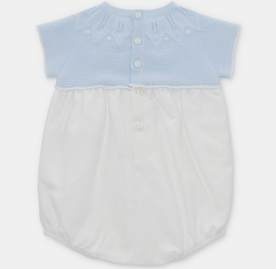 Martin aranda baby blue half knit romper