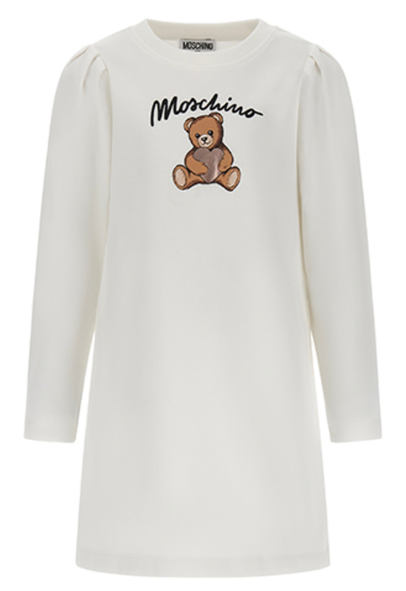 Moschino cream teddy a-line jumper dress