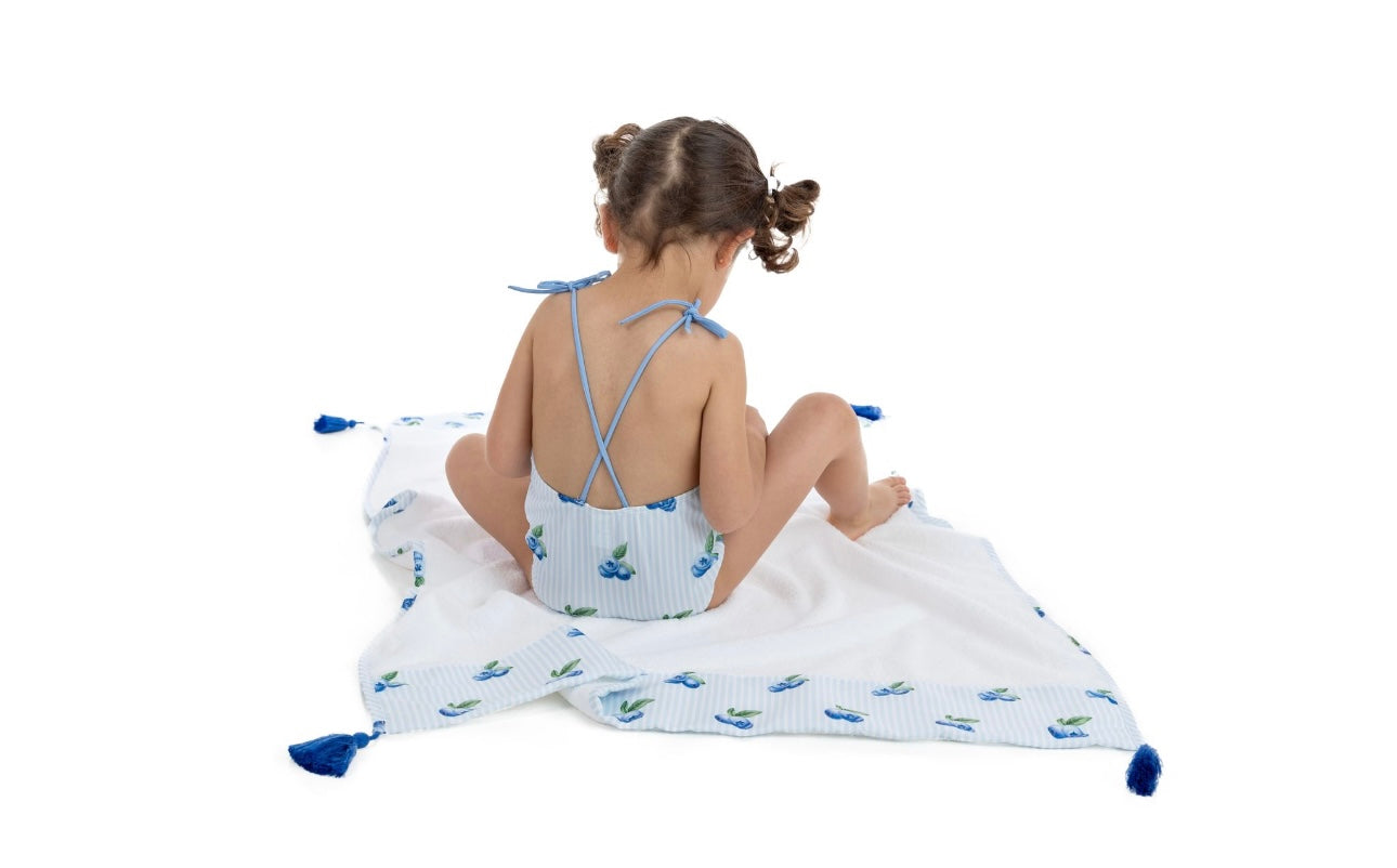 Meia pata girls blueberry ‘Marini’ swimming costume