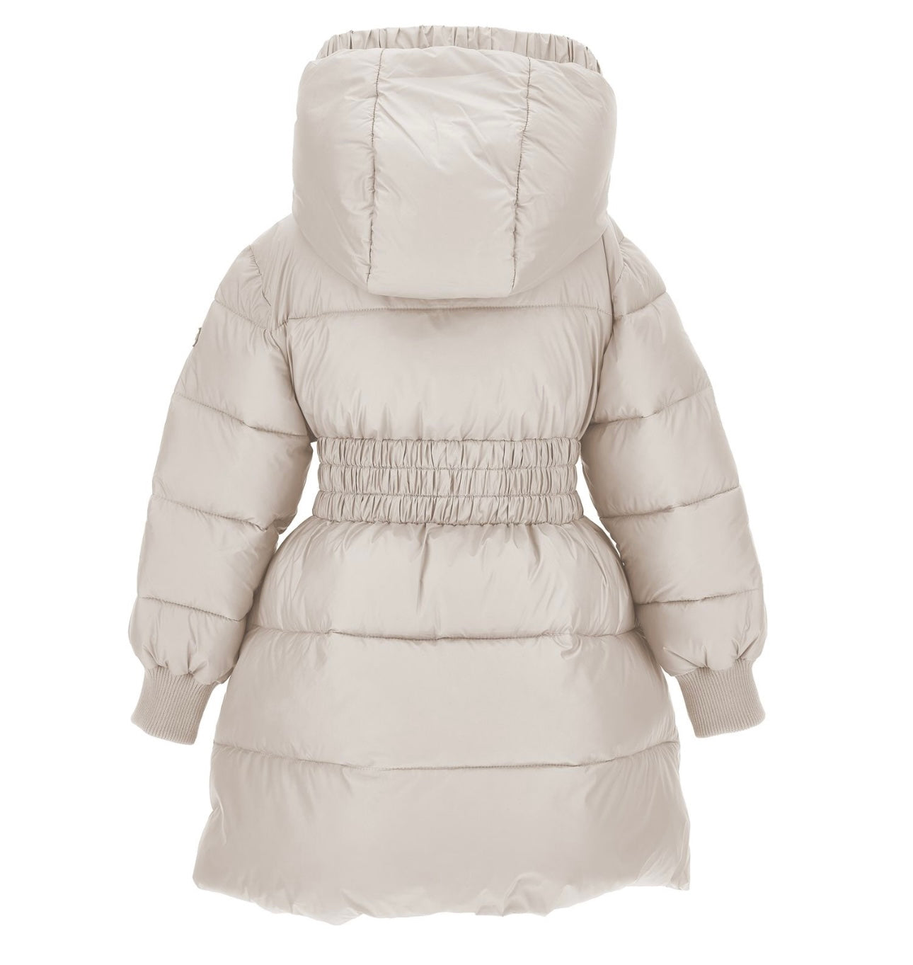 Monnalisa beige puffer longline coat
