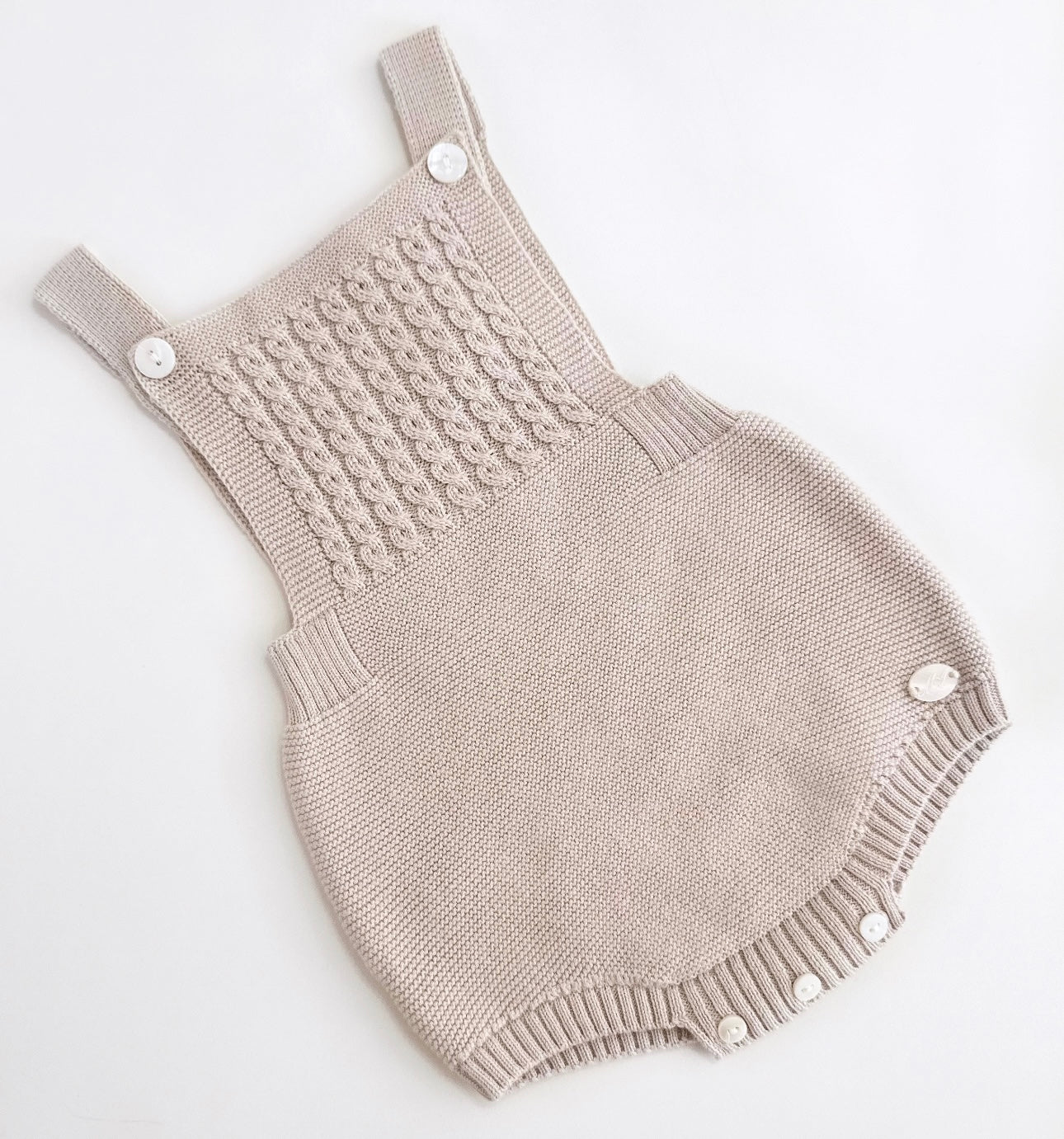 Martin Aranda beige knit romper