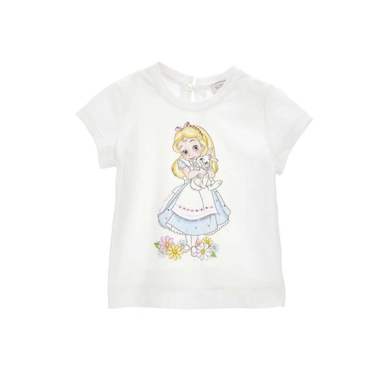 Monnalisa Alice in wonderland yellow tulle skirt set