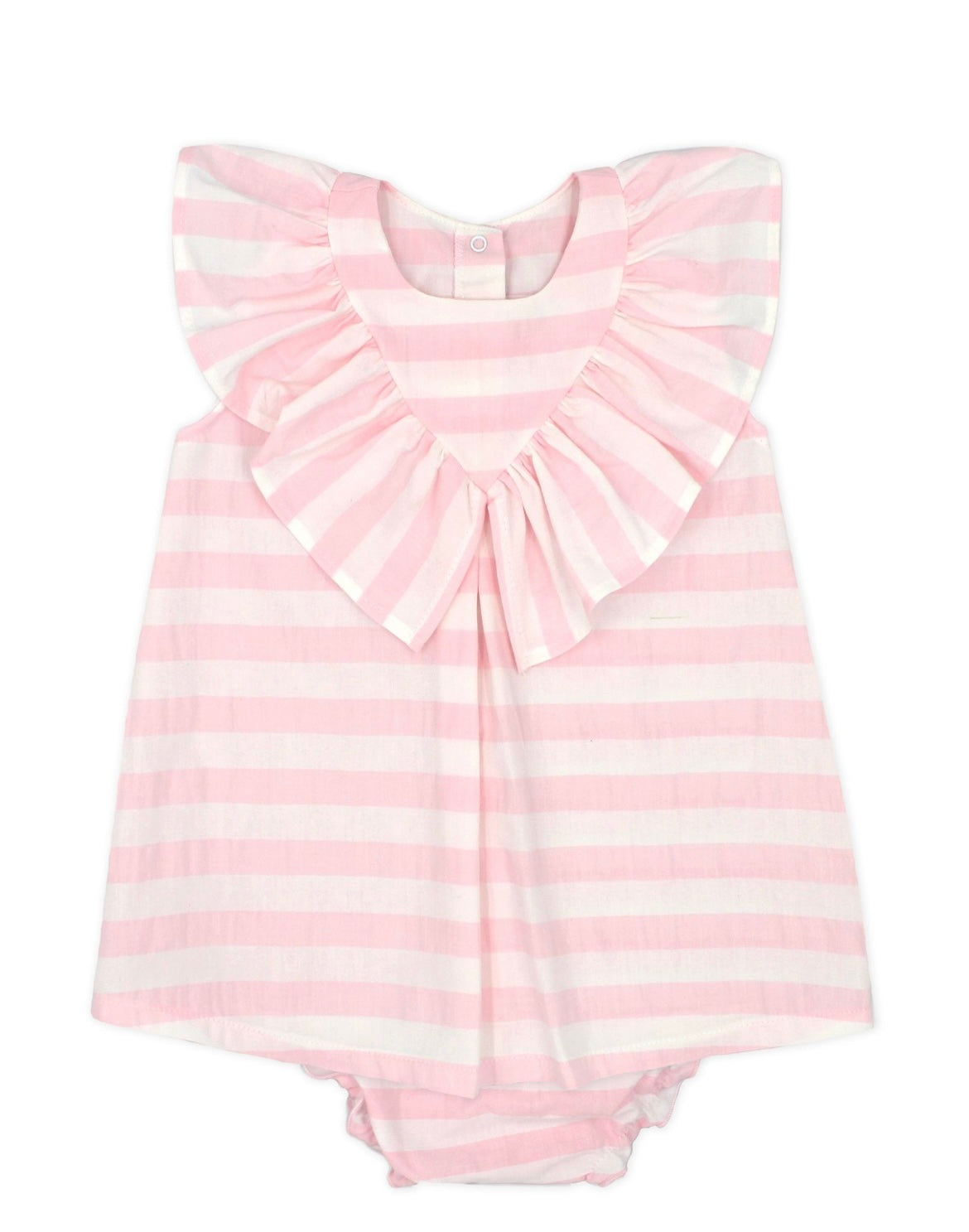 Rapife girls pink & white stripe dress and pant set