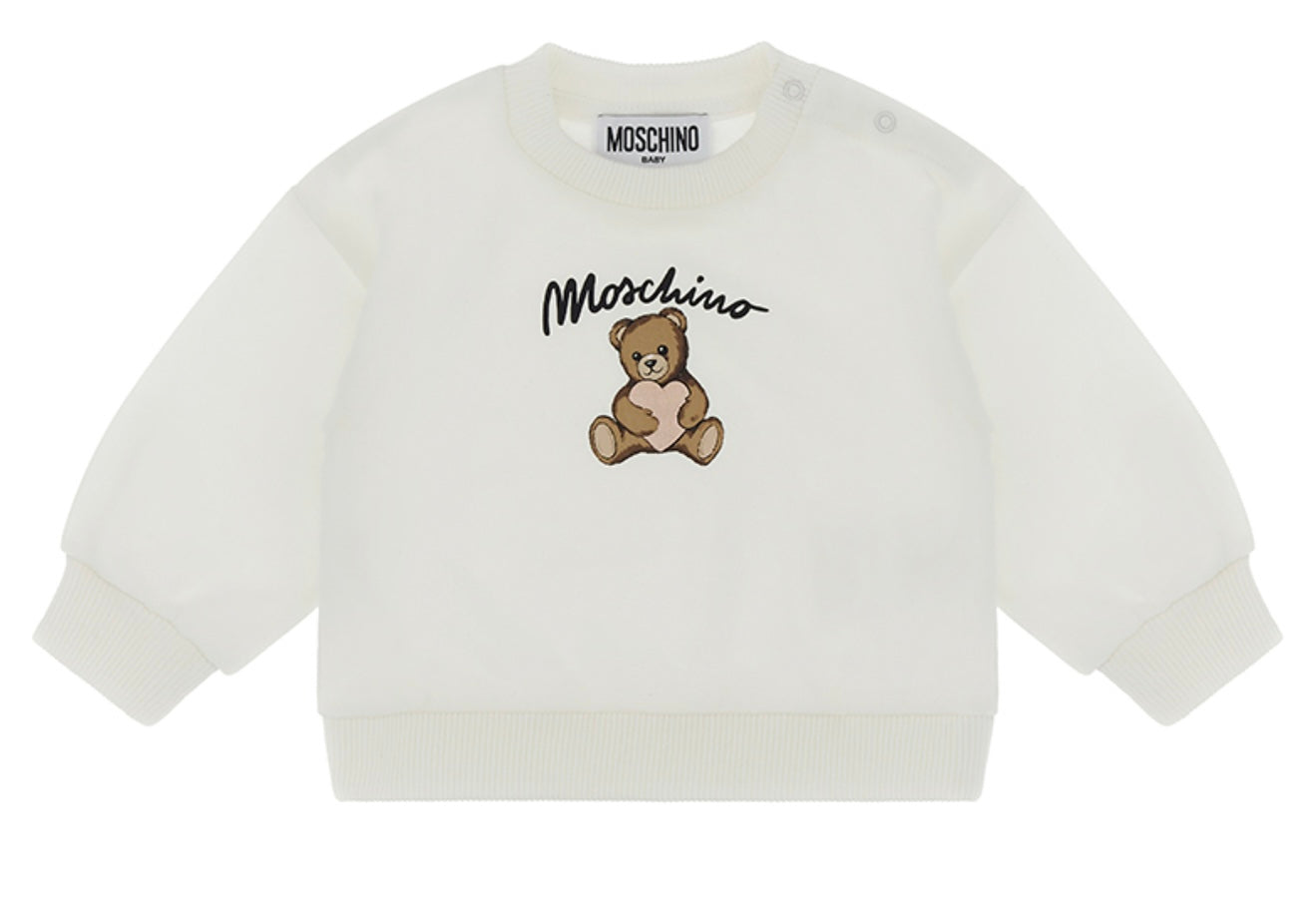 Moschino ivory teddy sweater