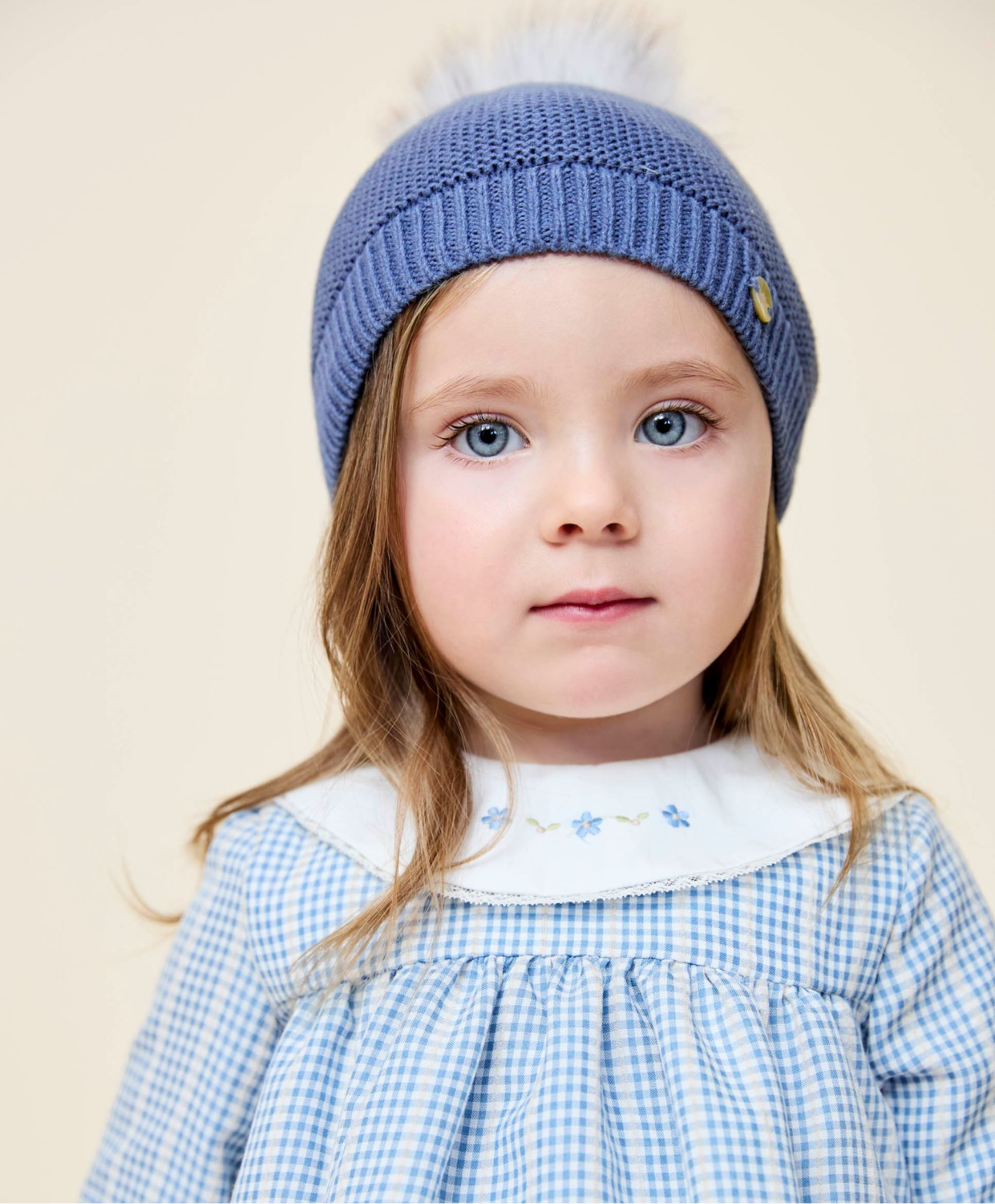 Martin Aranda blue & beige check dress set