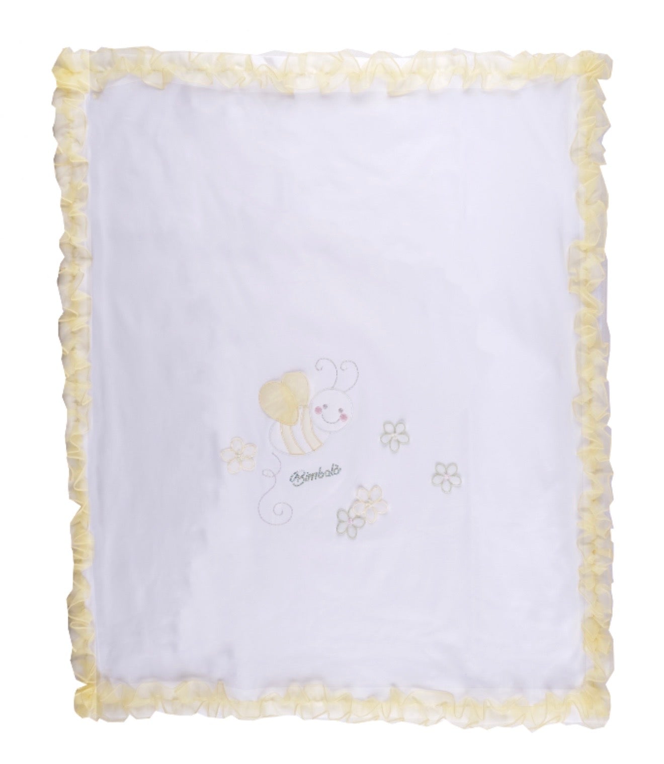PRE ORDER - Bimbalo yellow tulle bee cotton blanket