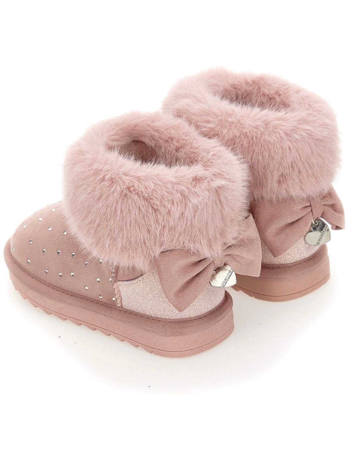 Monnalisa embellished pull on boots - pink