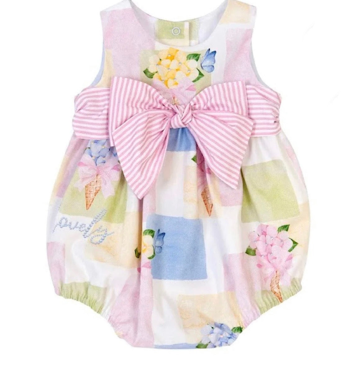 Ballon chic girls flower cone romper