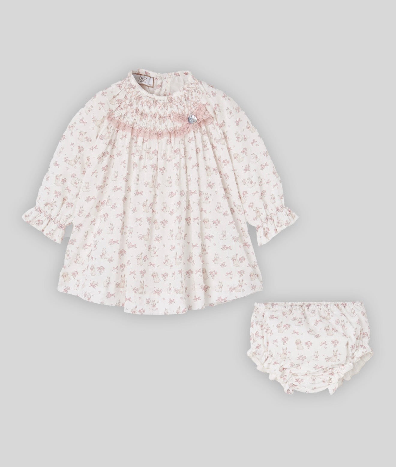 Paz Rodriguez smocked bunny dress set