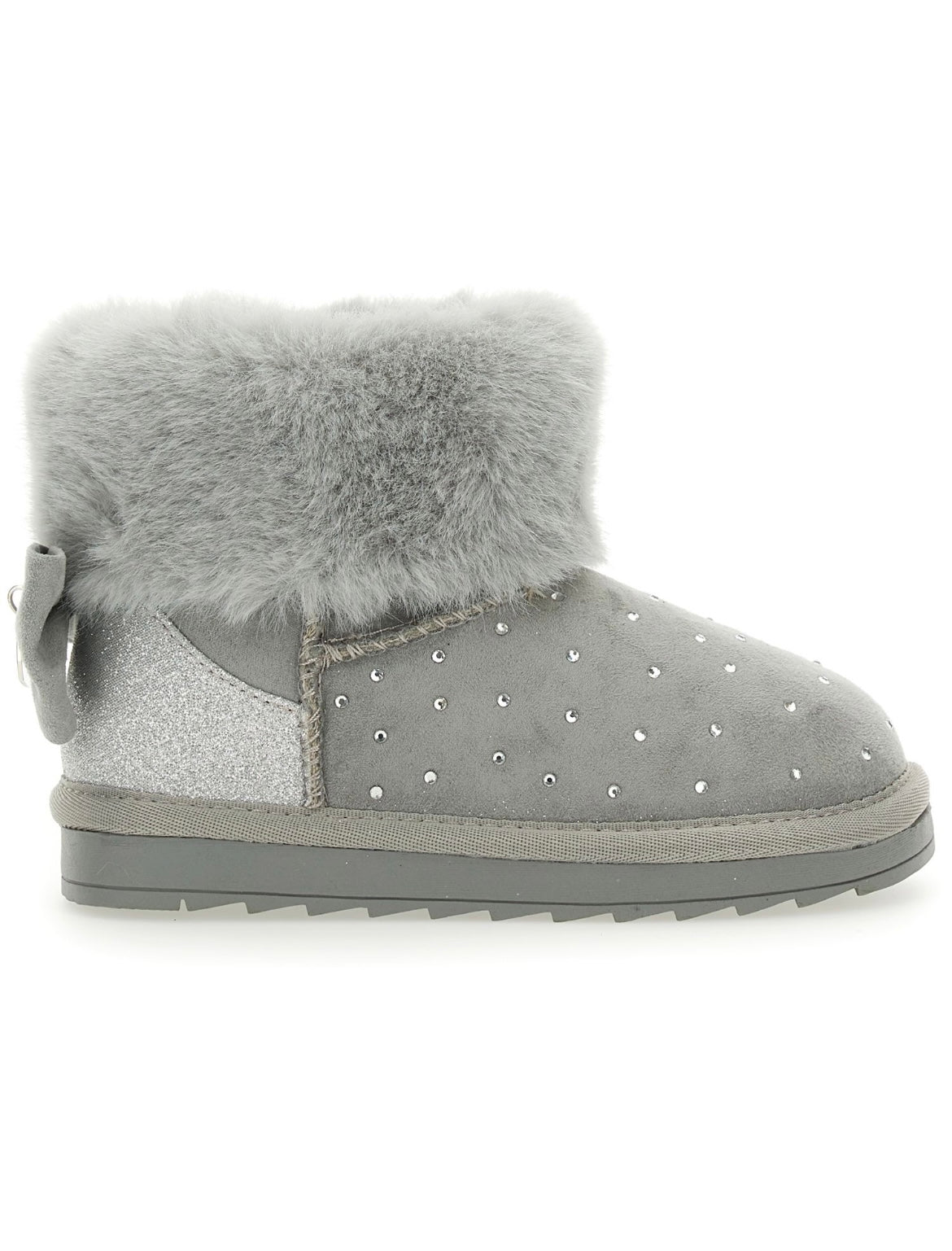 Monnalisa embellished pull on boots - grey
