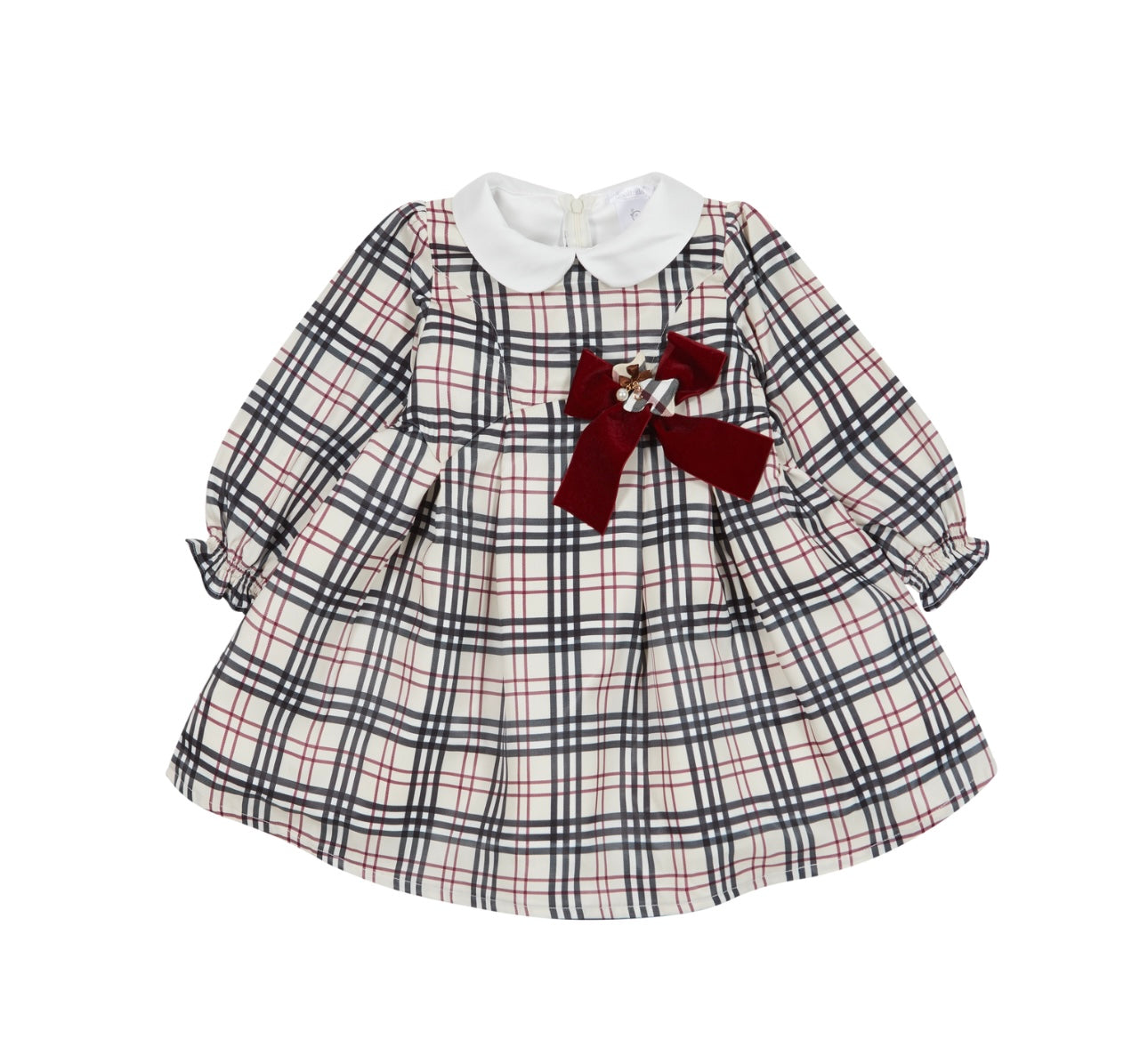Deolinda black & red tartan dress