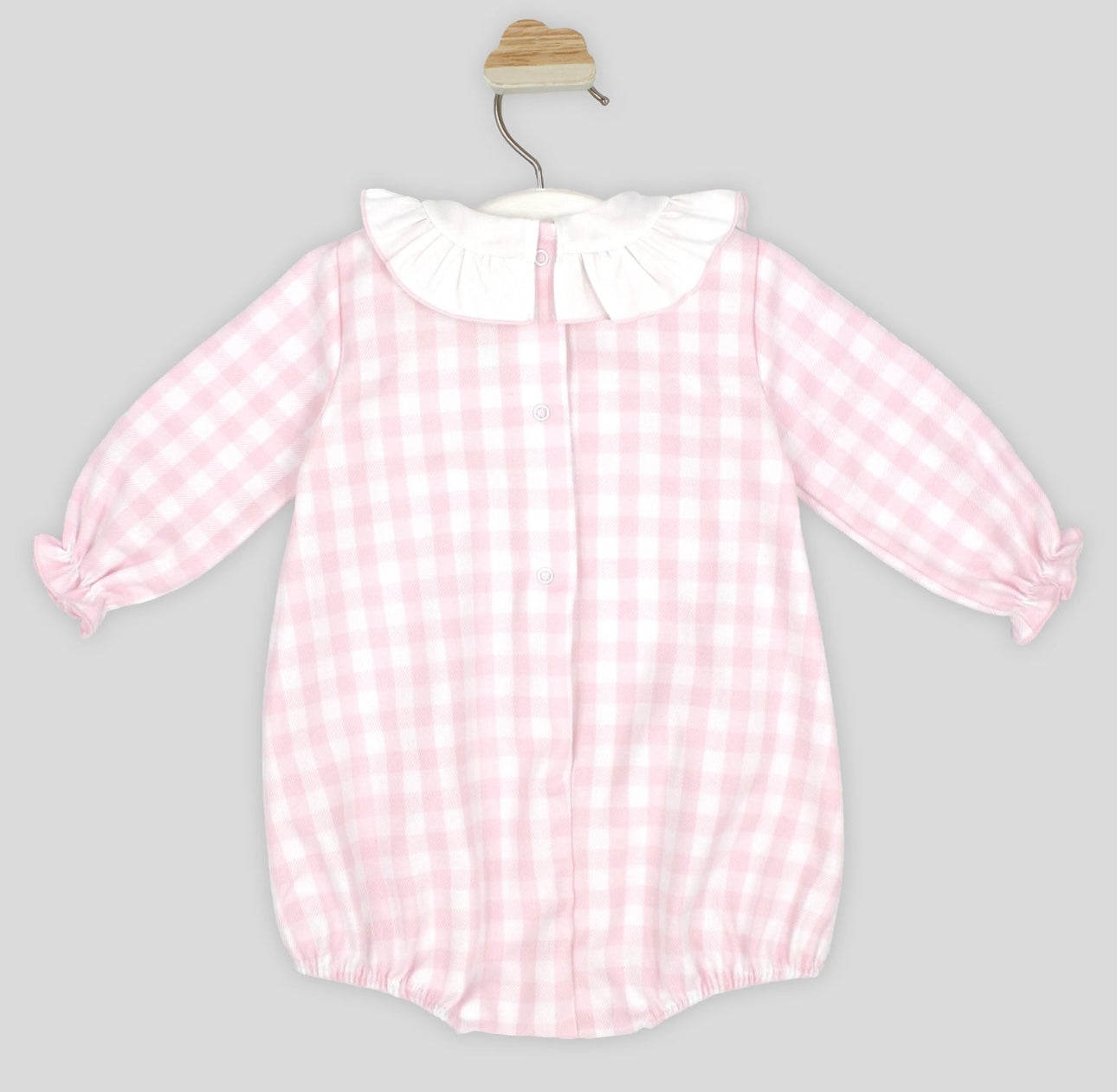 Rapife pink & white check romper