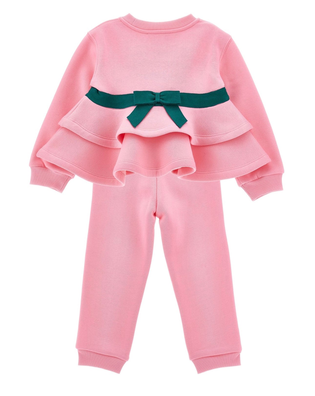 Monnalisa pink & green frilled ‘love’ tracksuit