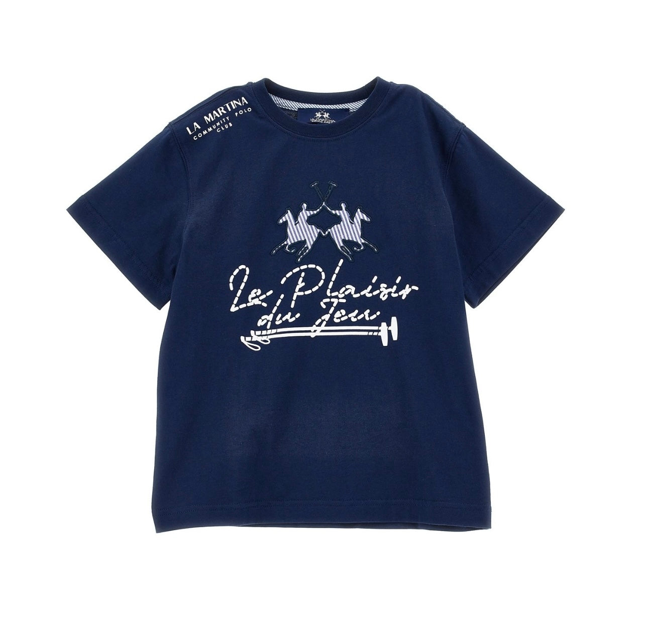 La Martina navy T-shirt & short set