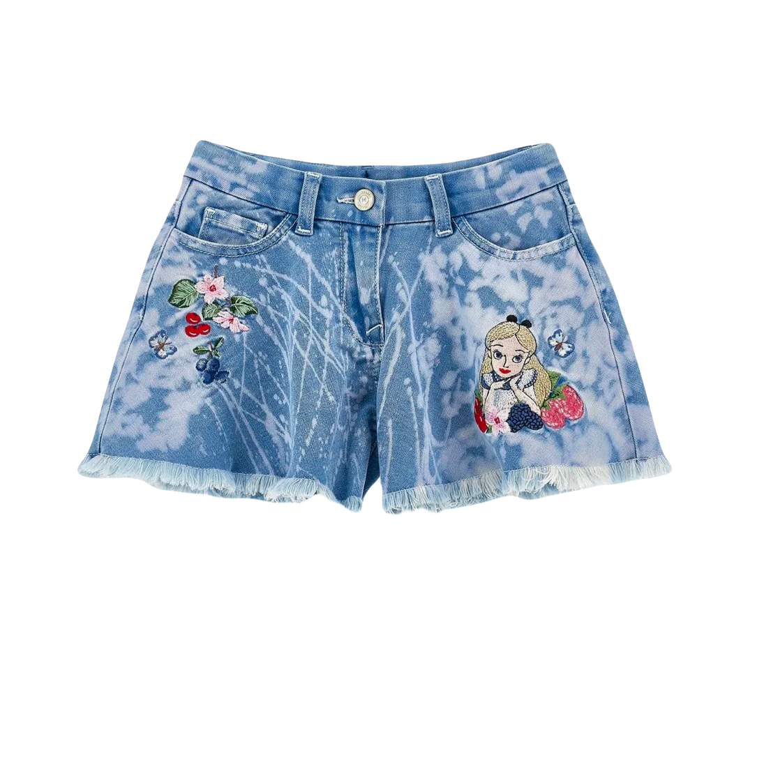 Monnalisa fruity Alice in wonderland denim 3 piece set