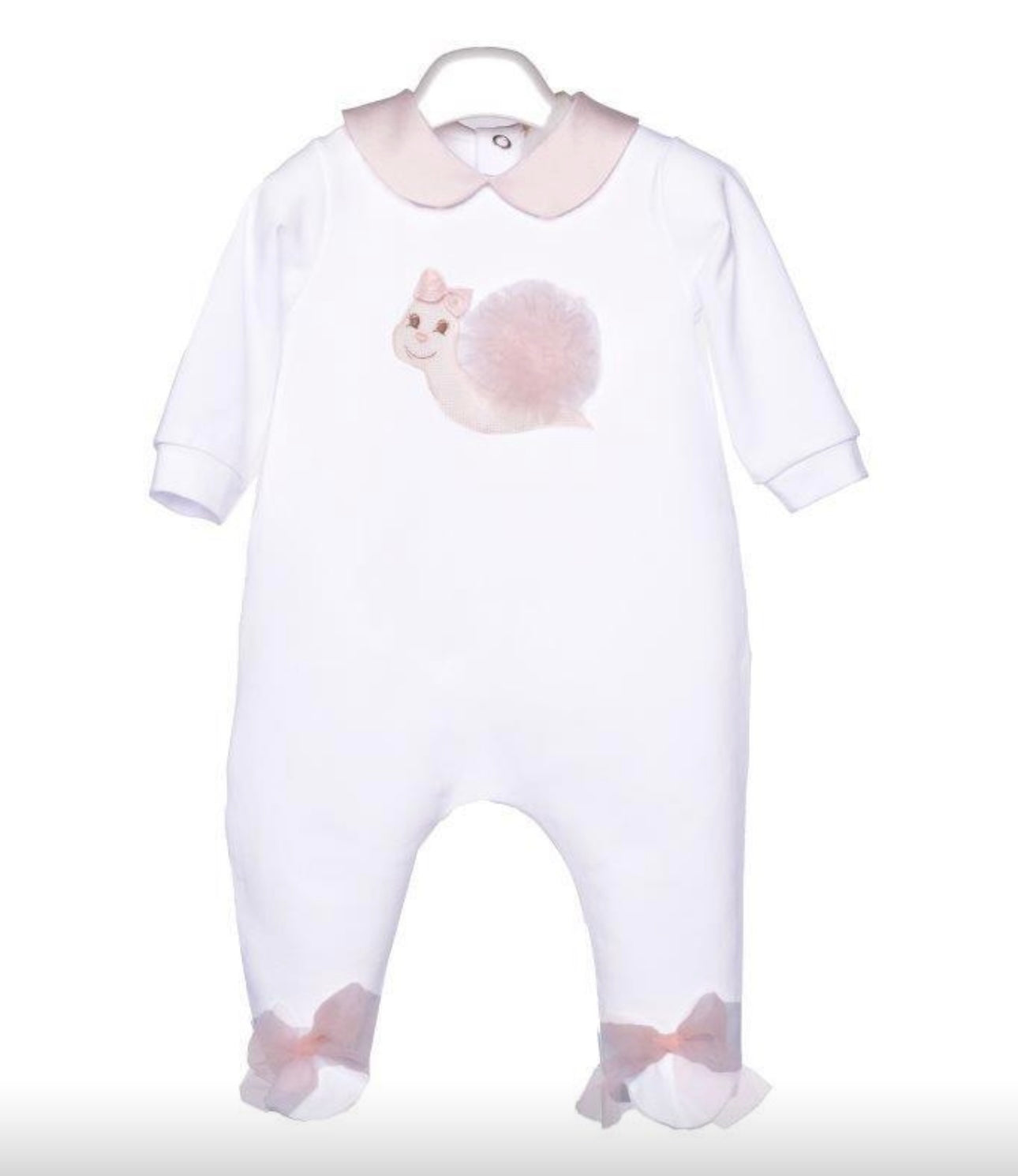 Bimbalo white cotton & tulle babygrow