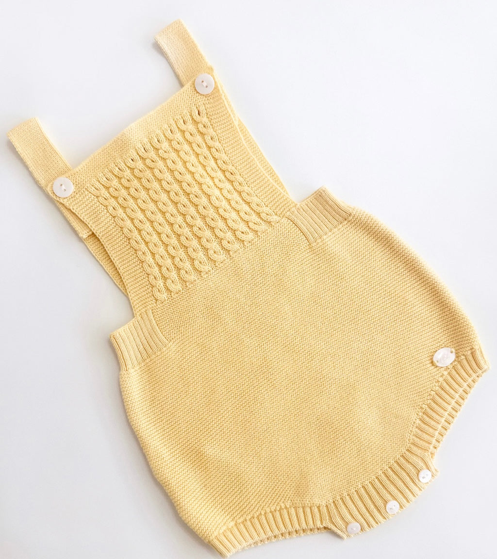 Martin Aranda yellow knit romper