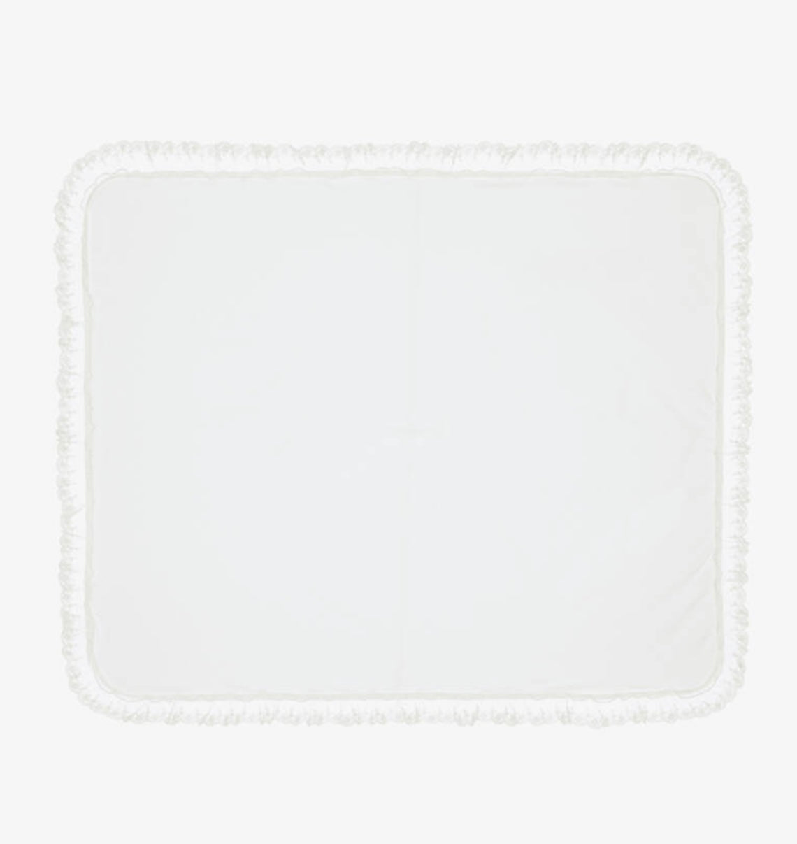 Jamiks ivory lace frilled blanket