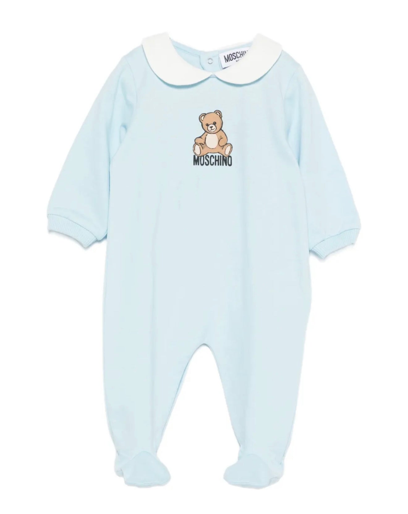 Moschino sky blue teddy bear babygrow