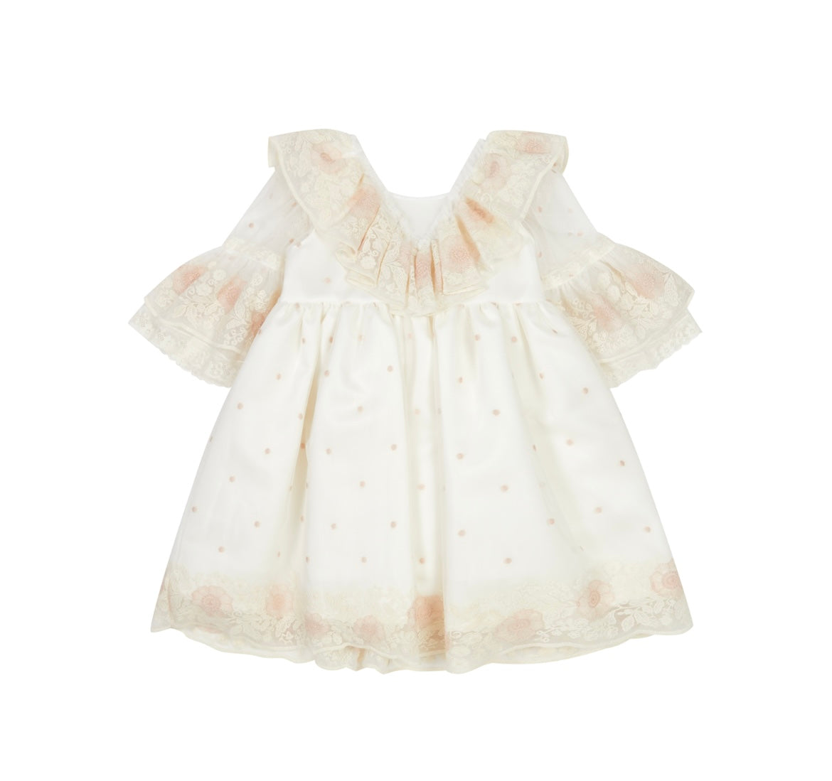 Chic by Deolinda cream & pink lace dress