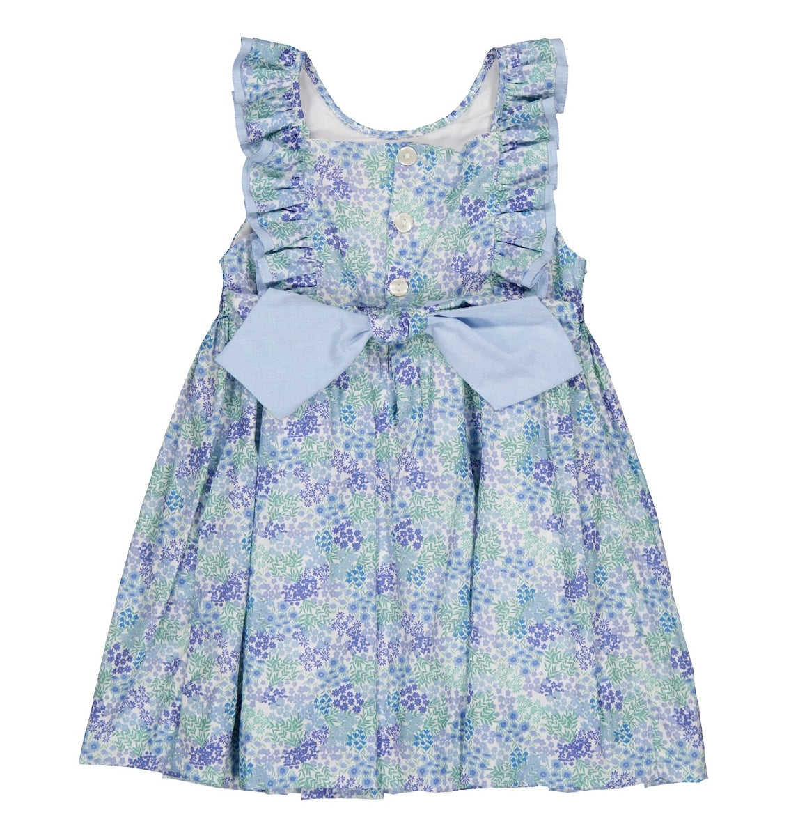 Kidiwi blue floral ‘Melina’ smocked dress