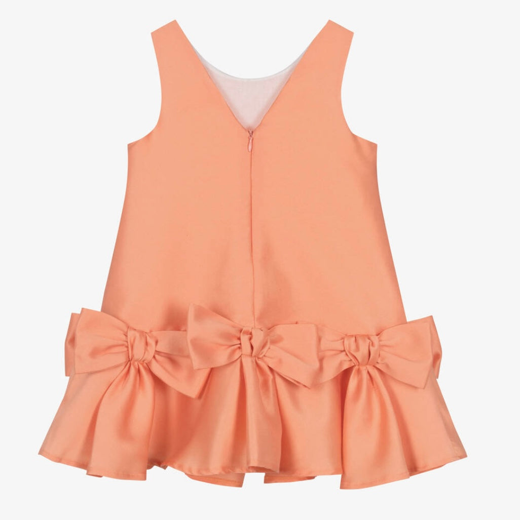Ballon chic girls orange bow dress
