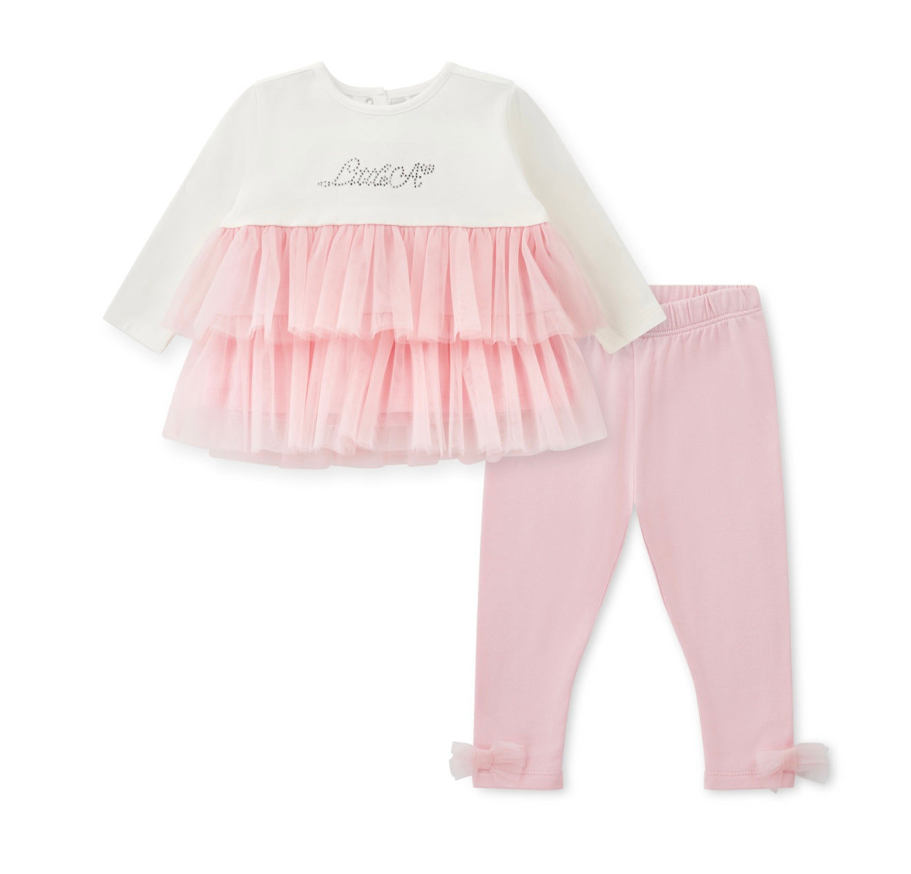 Little A pink tulle legging set