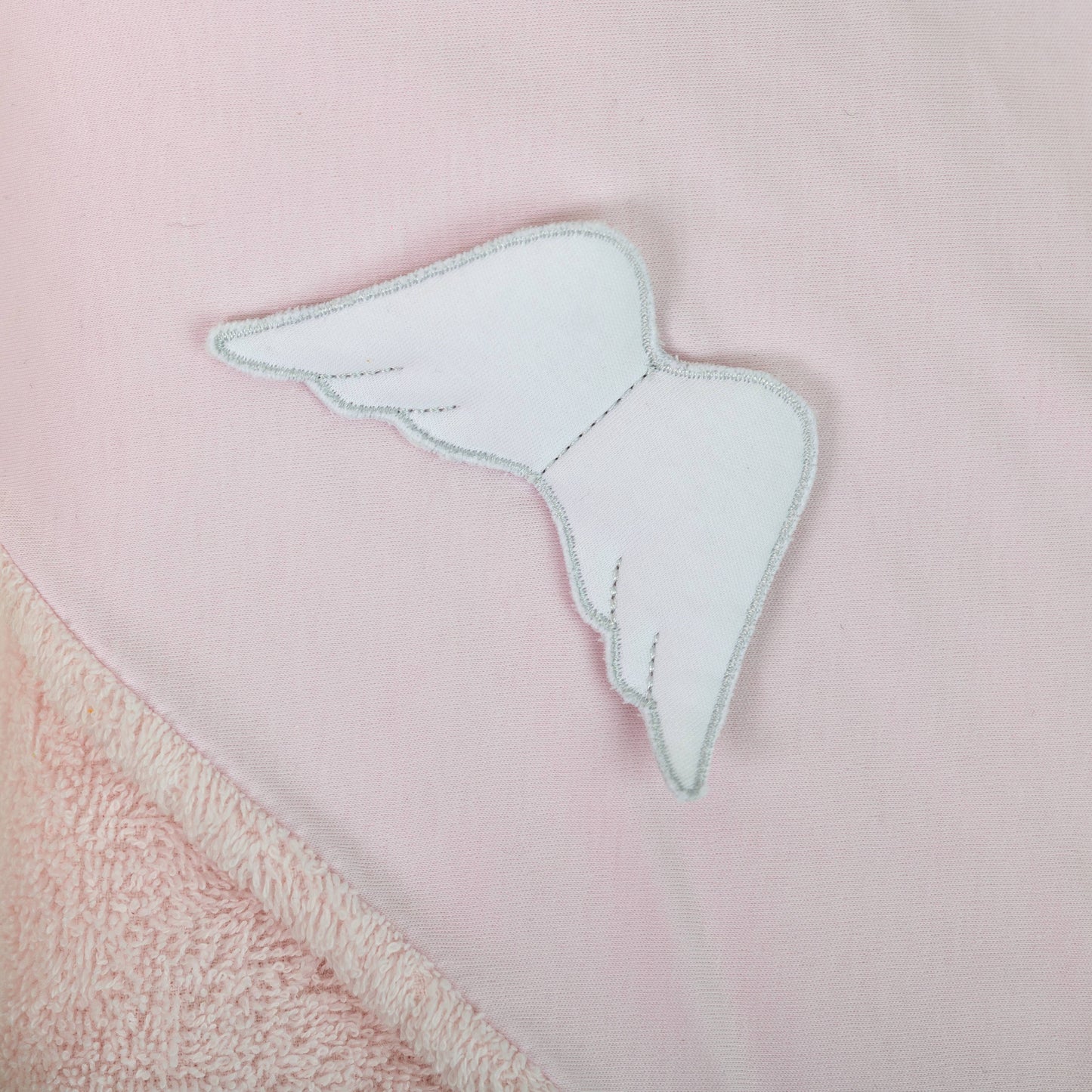 Baby gi angel wing white hooded bath towel