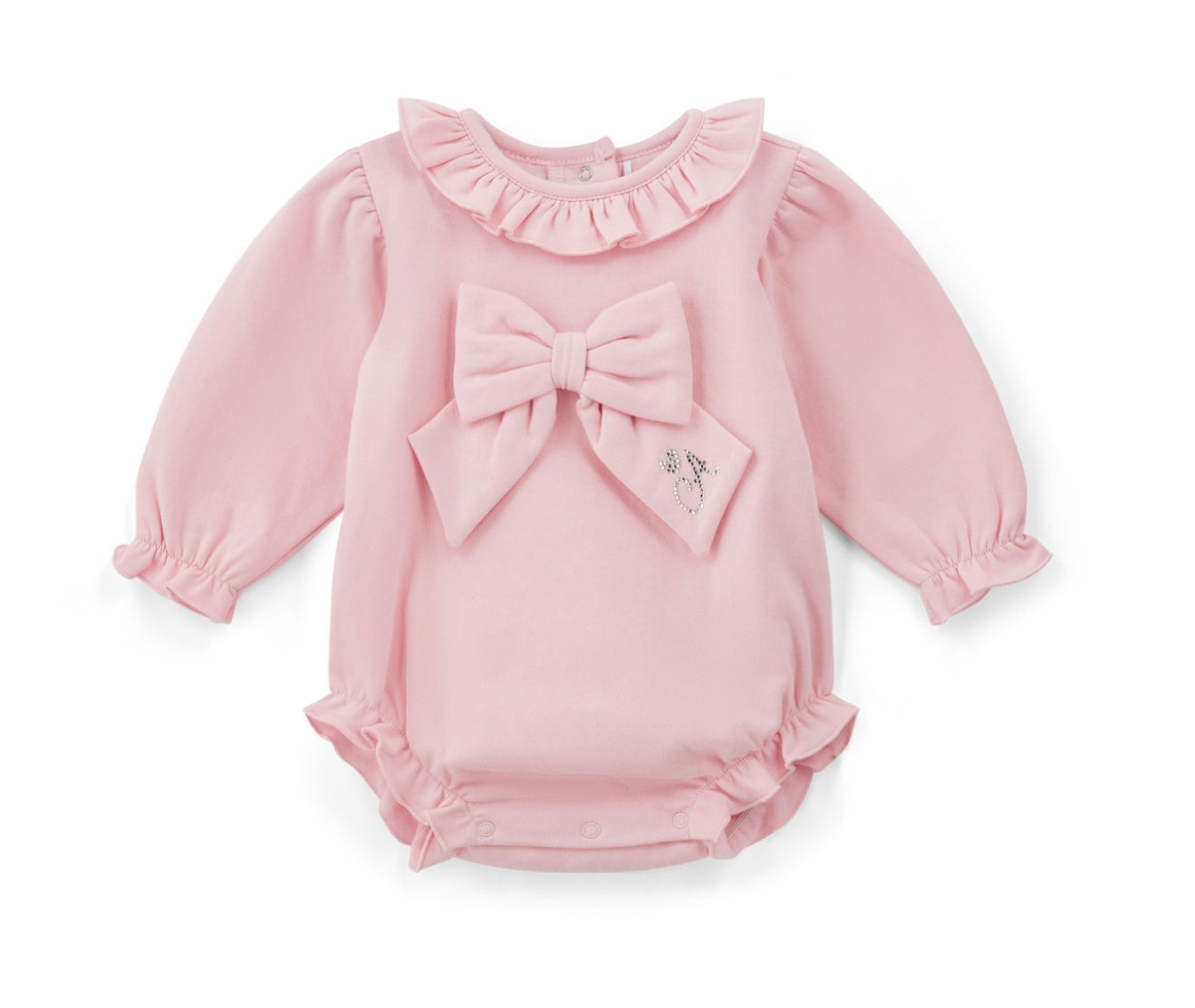 Little A pink bow romper