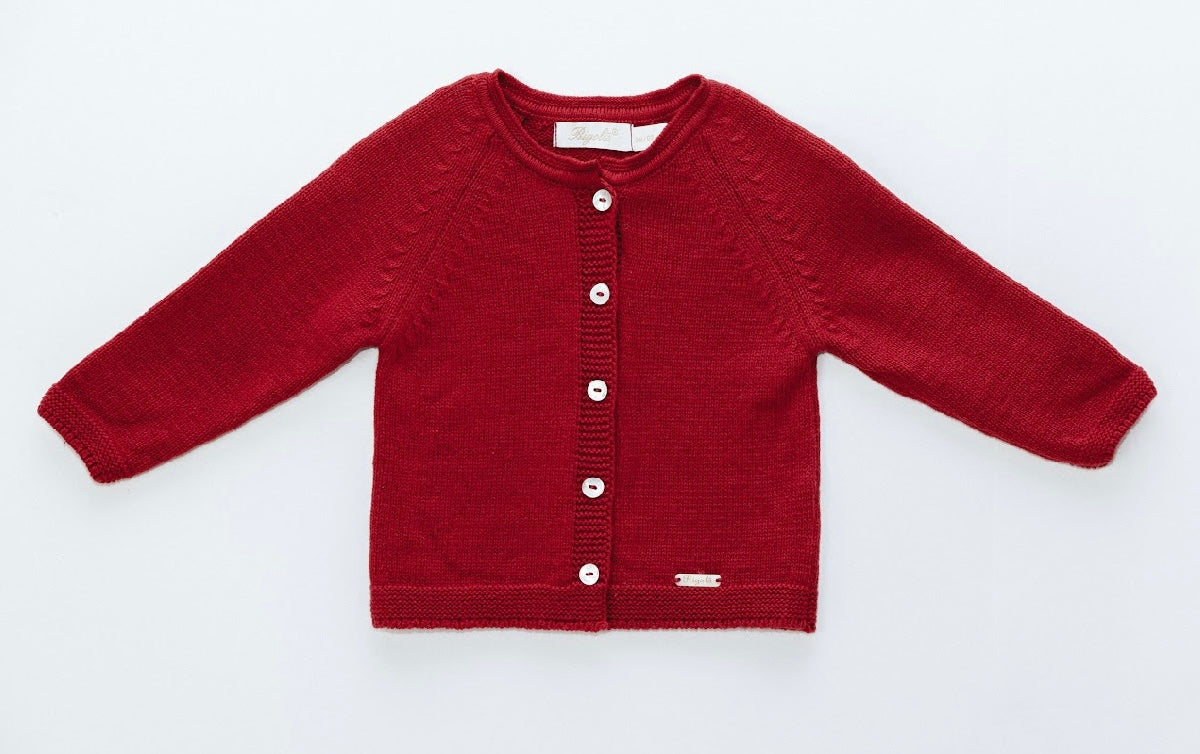 Rigola red knit cardigan