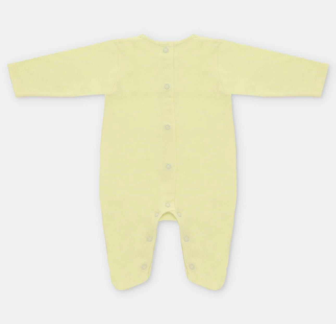 Martin Aranda yellow bibbed babygrow