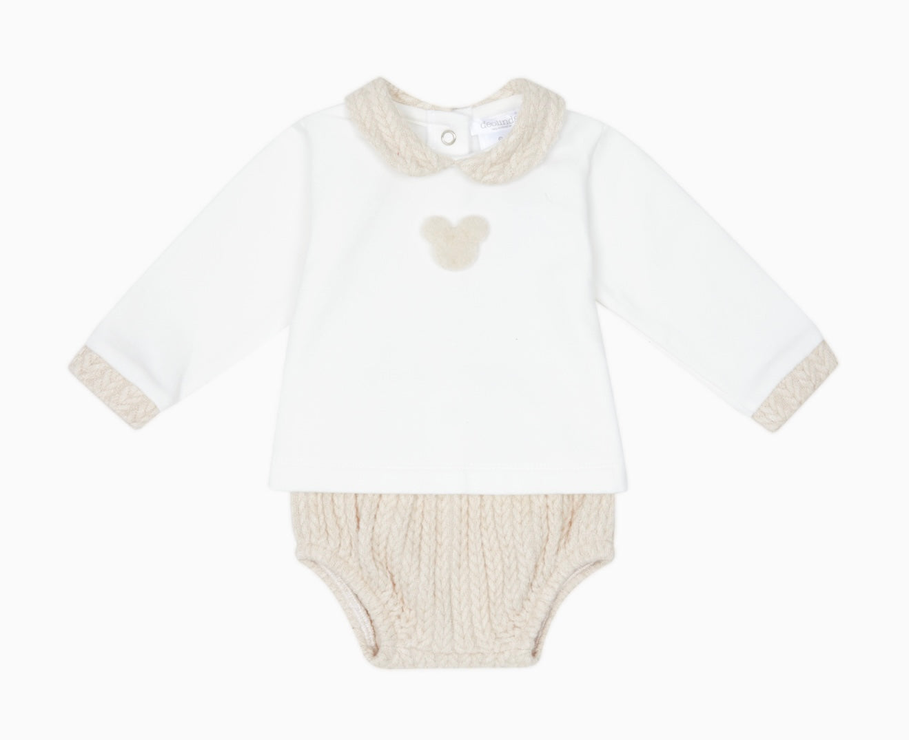 Deolinda beige teddy pant set