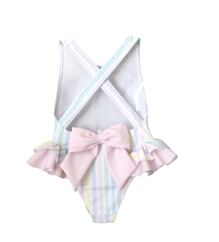PRE ORDER - meia pata pastel stripe ‘Bahamas’ swimsuit