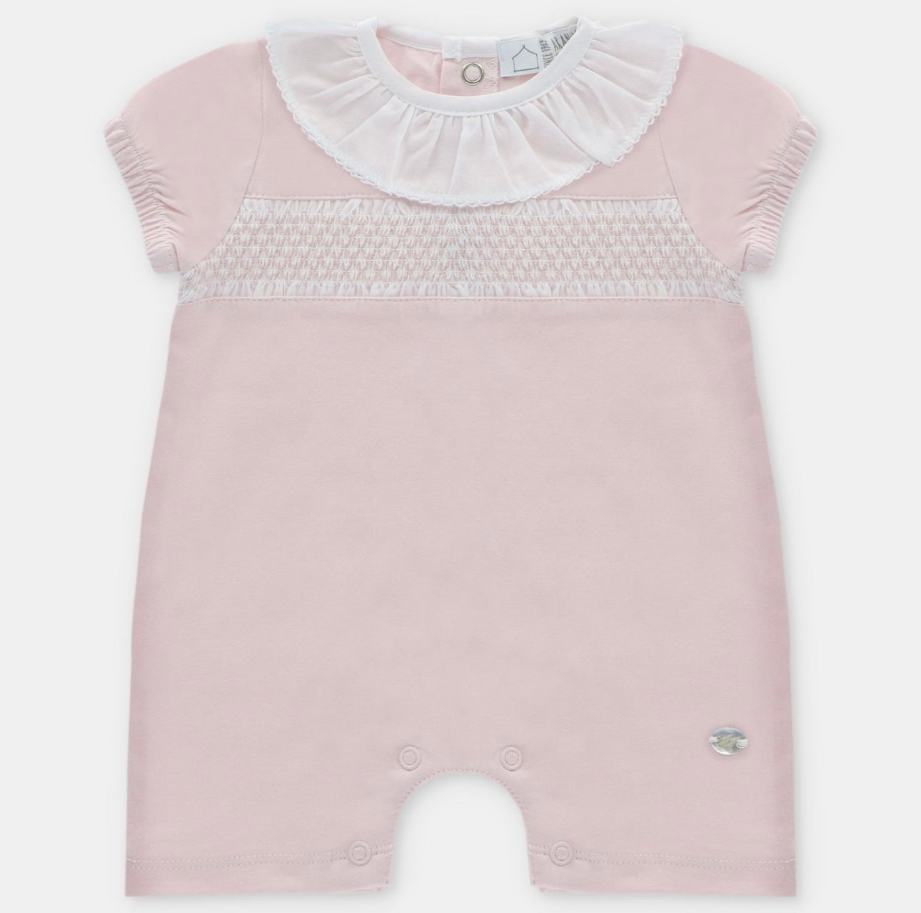 Martin Aranda pink smocked romper