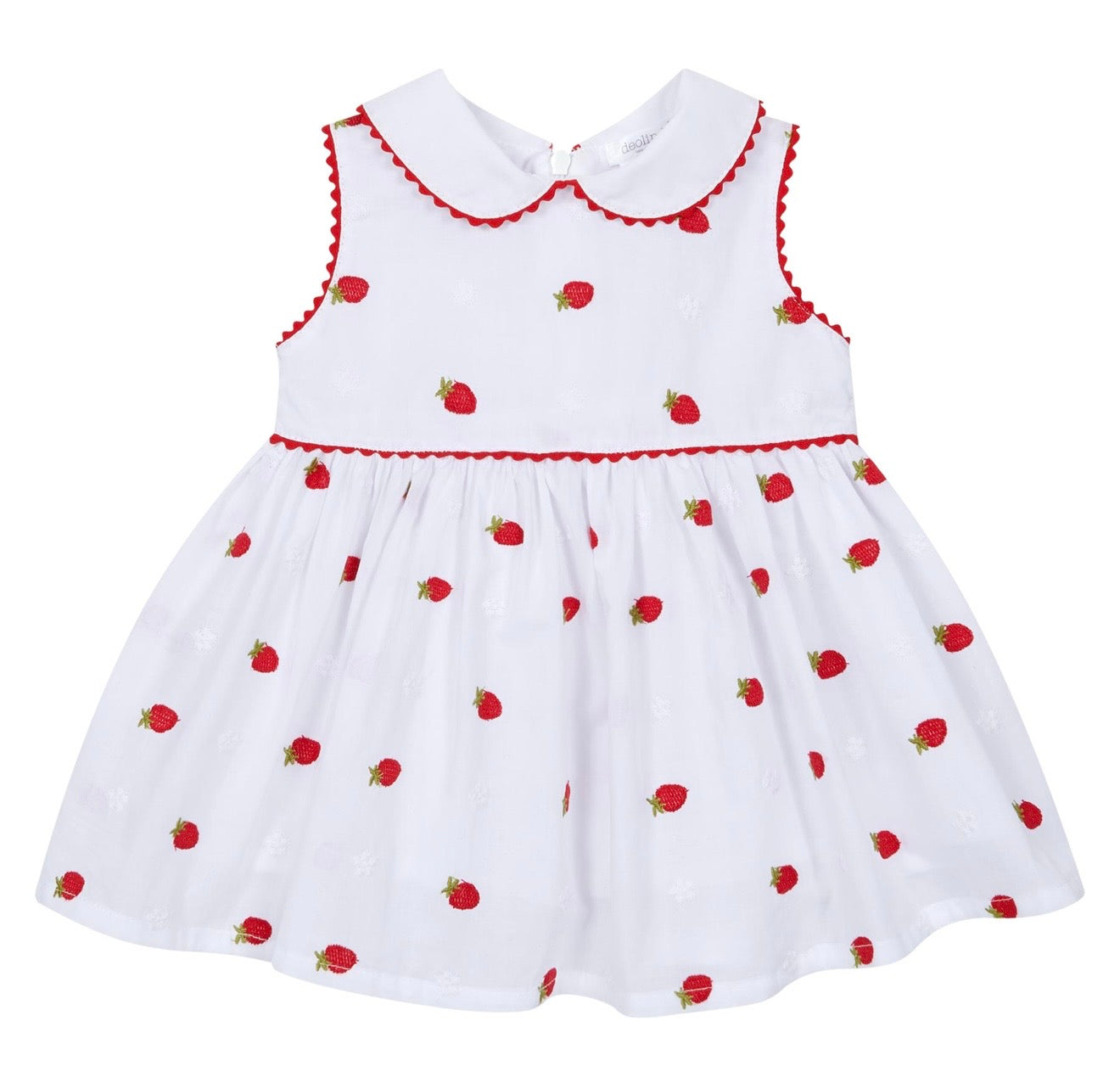 Deolinda strawberry collared dress