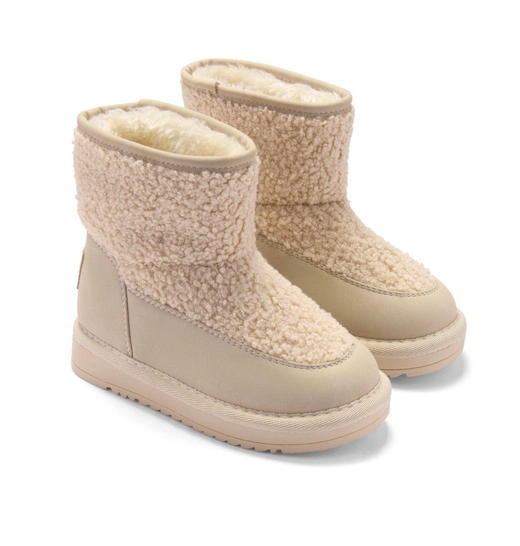 PRE ORDER - Little A Teddie beige boucle boot