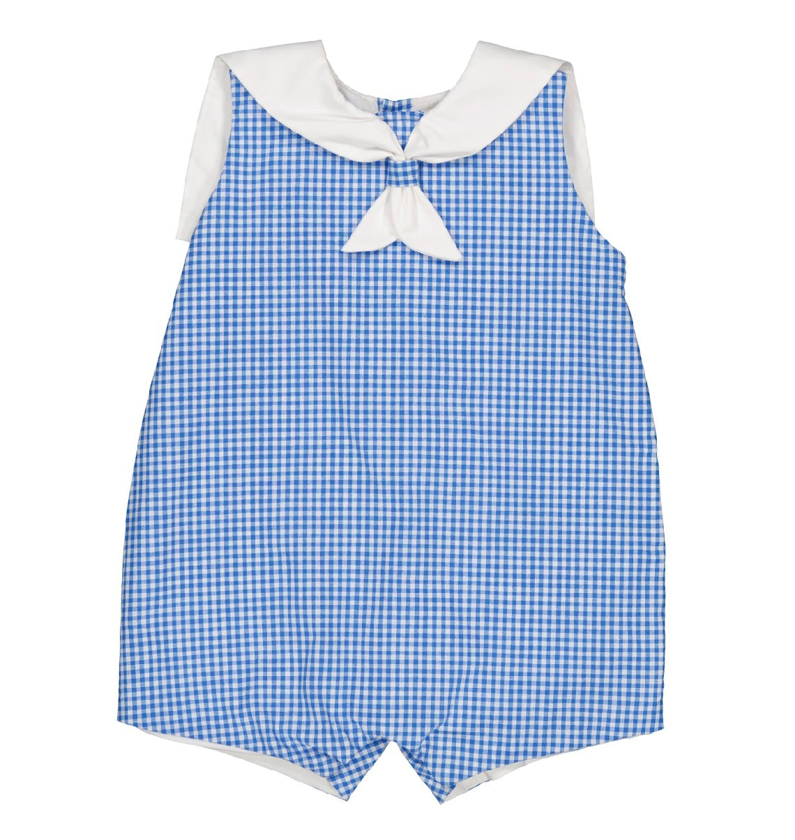 Kidiwi blue check sailor ‘Liseron’ romper