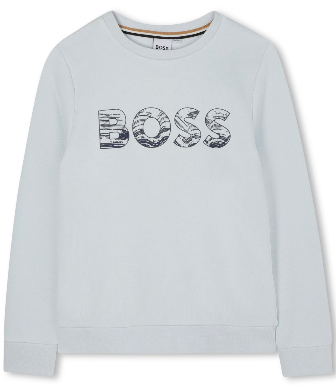Boss pale blue & navy logo sweatshirt