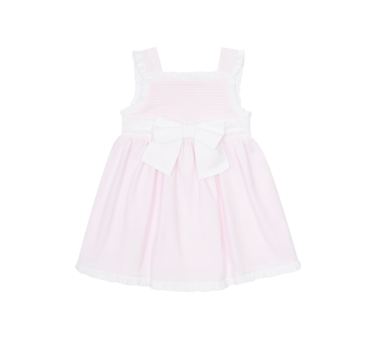 Deolinda girls pink & white bow dress