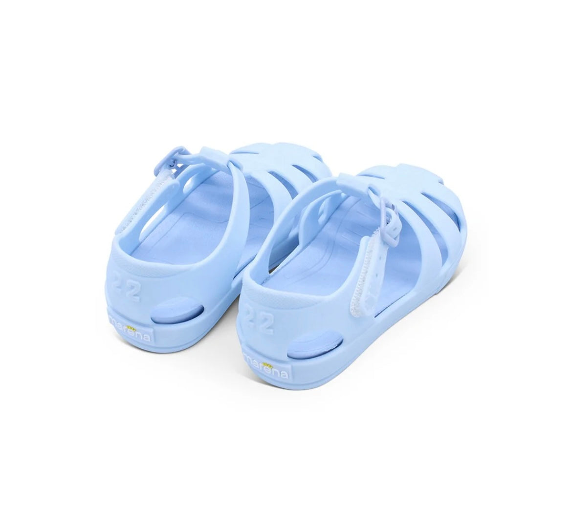 Marena baby blue jelly sandals